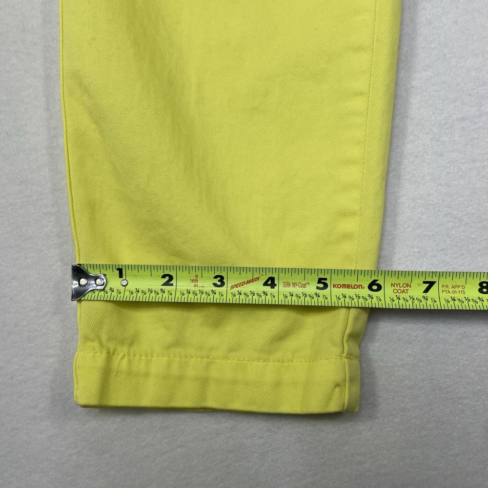 J.Crew Women's Size 0 Scout Chino Pants Yellow 100% Cotton Cropped (29x25) - Picture 9 of 10